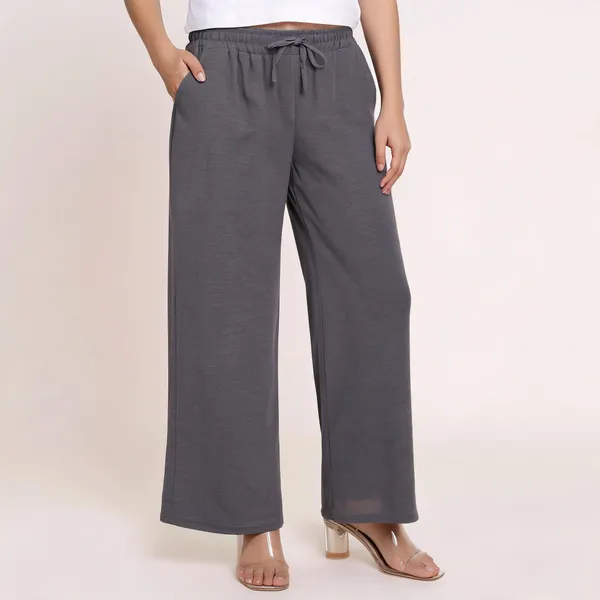 Grey_Chiffon_Wide_Leg_Palazzo_Pants_For_Women
