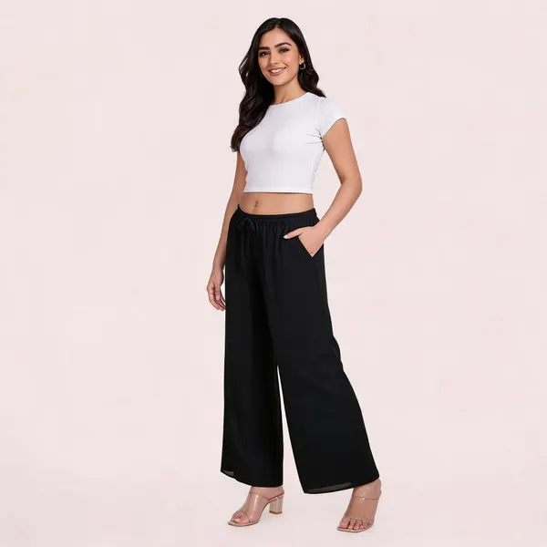 Black_Chiffon_Wide_Leg_Palazzo_Trousers_For_Women