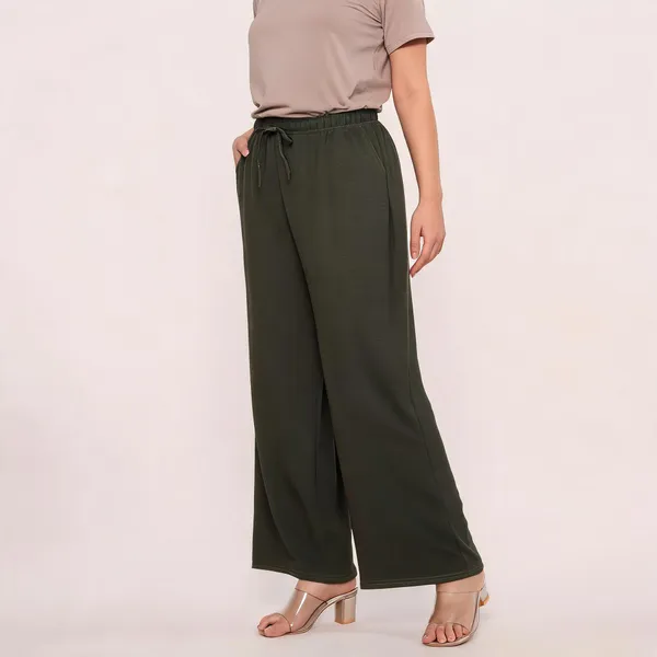 Olive_Chiffon_Wide_Leg_Palazzo_Trousers_For_Women
