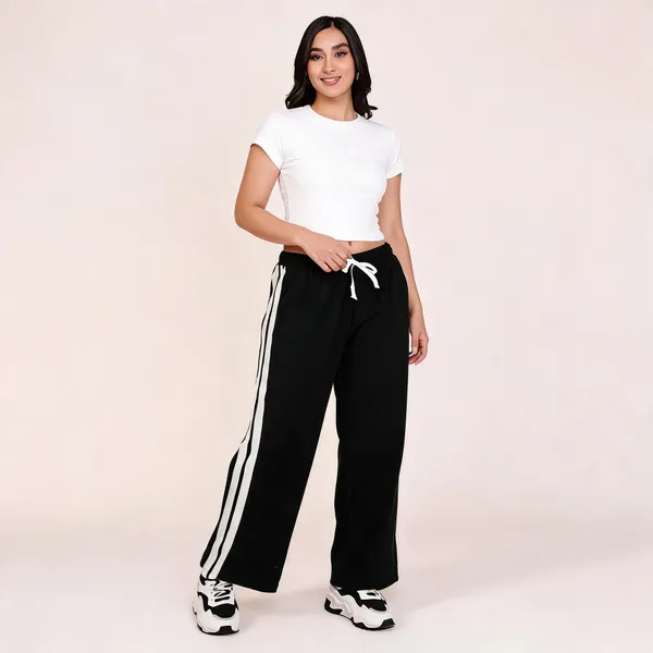 Black_Corduroy_Wide_Leg_Pants_For_Women