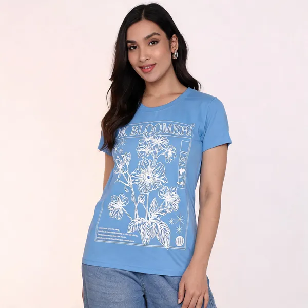 Blue_Cotton_Regular_Fit_Graphic_T-Shirt_For_Women