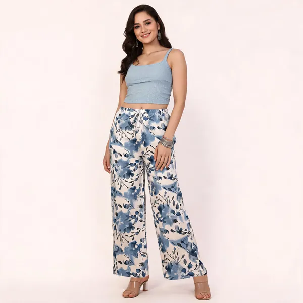 White_&_Blue_Crush_Wide_Leg_Floral_Print_Palazzo_Pants_For_Women
