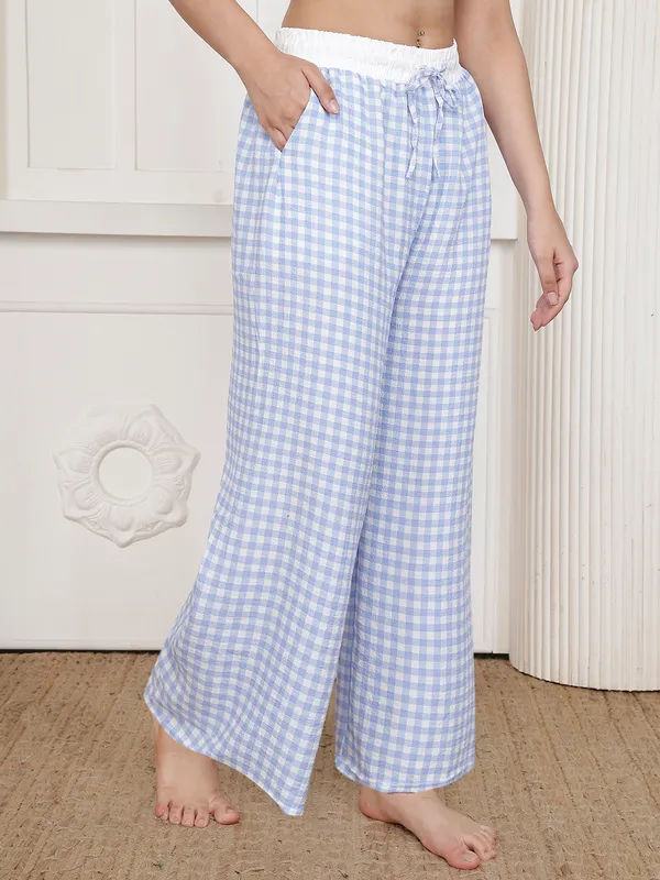 Blue_Crush_Checkered_Wide_Leg_Pajama_Pants_For_Women