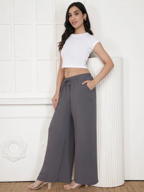 Grey_Chiffon_Wide_Leg_Palazzo_Pants_For_Women