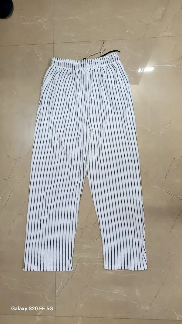 White_Crush_Striped_Pajama_Pants_For_Women