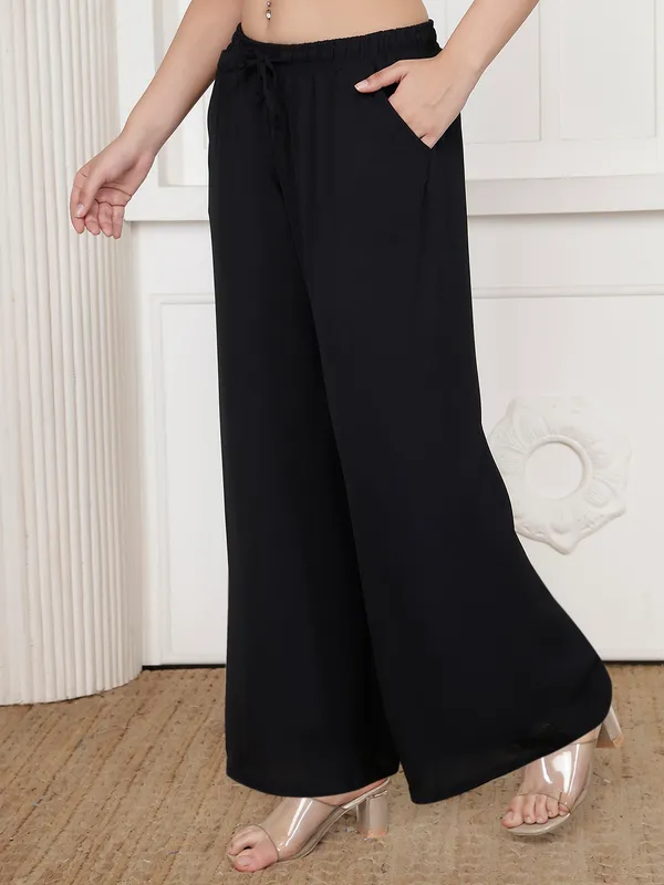 Black_Chiffon_Wide_Leg_Palazzo_Trousers_For_Women