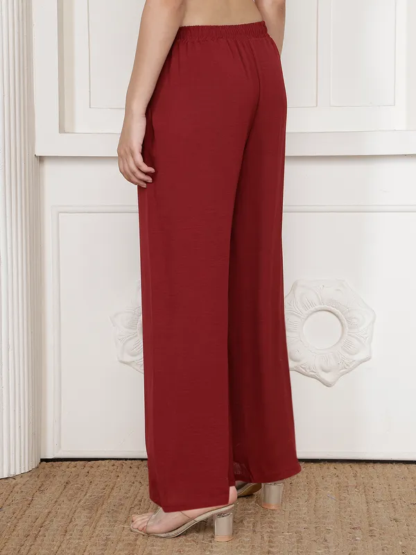 Red_Chiffon_Wide_Leg_Palazzo_Pants_For_Women