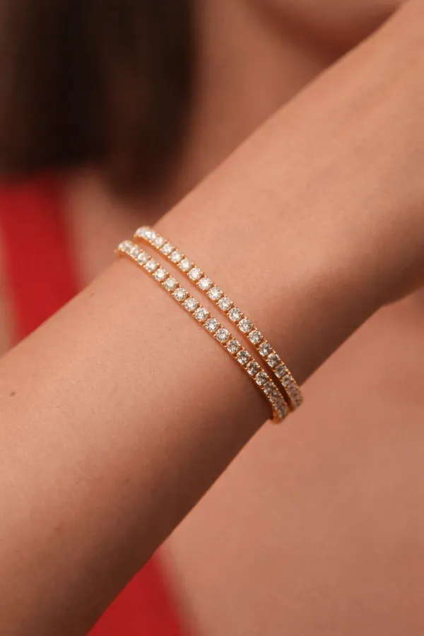 Dual_Line_Crystal_Bracelet_Gold_Finish