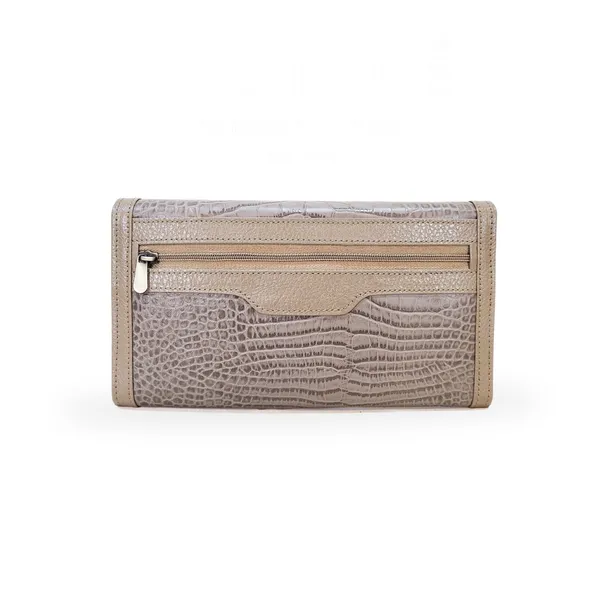 Beige_Croco_Long_Wallet_For_Women