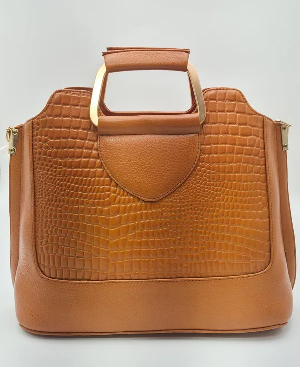Brown_Textured_Structured_Tote_Bag_For_Women