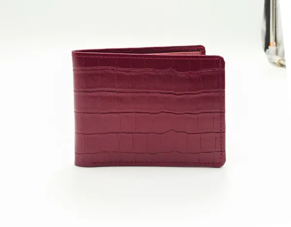 Metallic_Cherry_Croco_Sleek_Bifold_Mens_Wallet