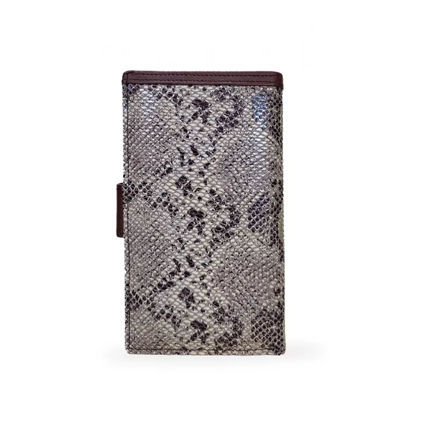 Brown_Snake_Print_Long_Wallet_For_Women