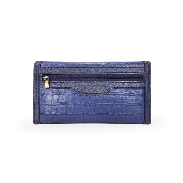 Blue_Croco_Long_Wallet_For_Women