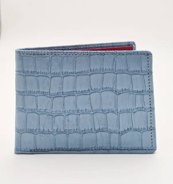 Blue_Croco_Sleek_Bifold_Mens_Wallet