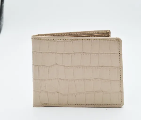 Beige_Croco_Sleek_Bifold_Mens_Wallet