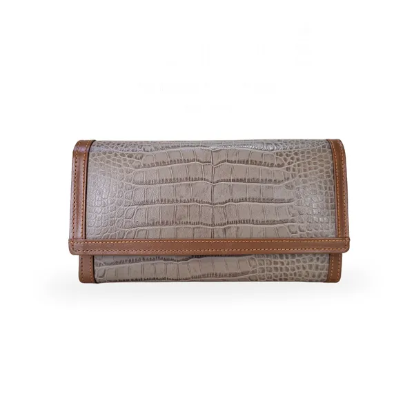 Beige_Croco_Long_Wallet_For_Women