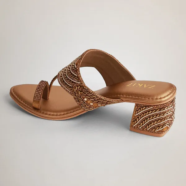 Noory_Embroidered_Kolhapuri_Heels_Antique_Antique