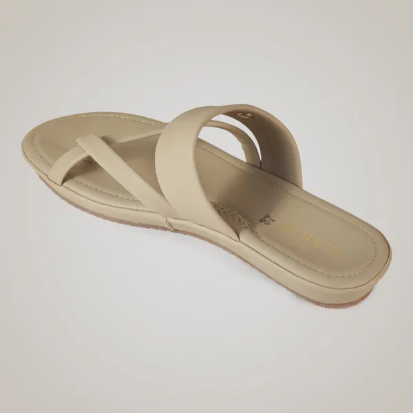 Kloe_Comfort_Flat_Sandals_Beige_Beige