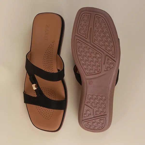 Strappy_Flat_Sandals_with_Gold_Metallic_Accent_-_Black