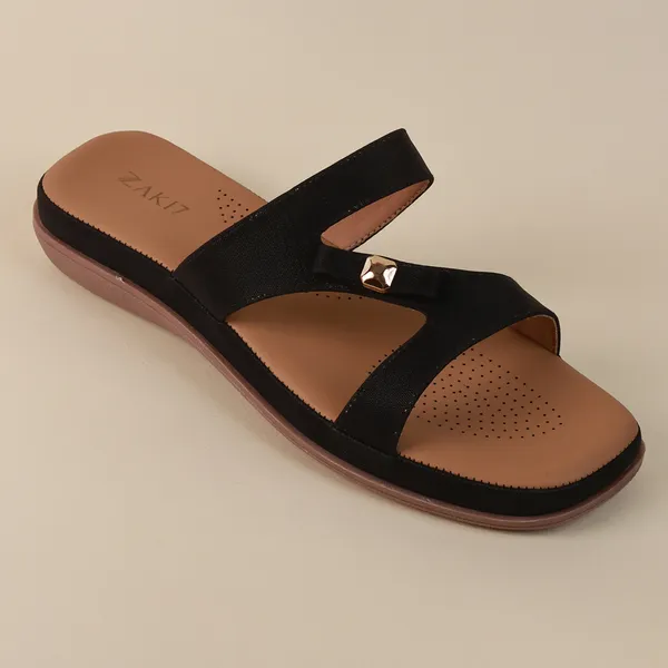Strappy_Flat_Sandals_with_Gold_Metallic_Accent_-_Black