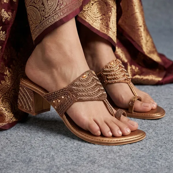 Noory_Embroidered_Kolhapuri_Heels_-_Antique