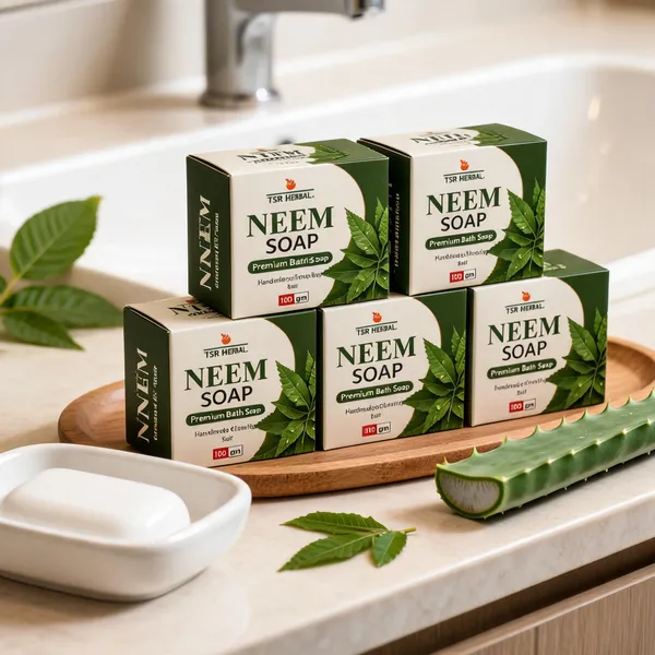 Tsr_Herbal_Neem_Aloe_Vera_Cleansing_Bath_Soap_Pack_Of_5