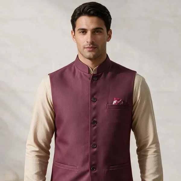 Maroon_Nehru_Style_Sleeveless_Waistcoat_for_Men