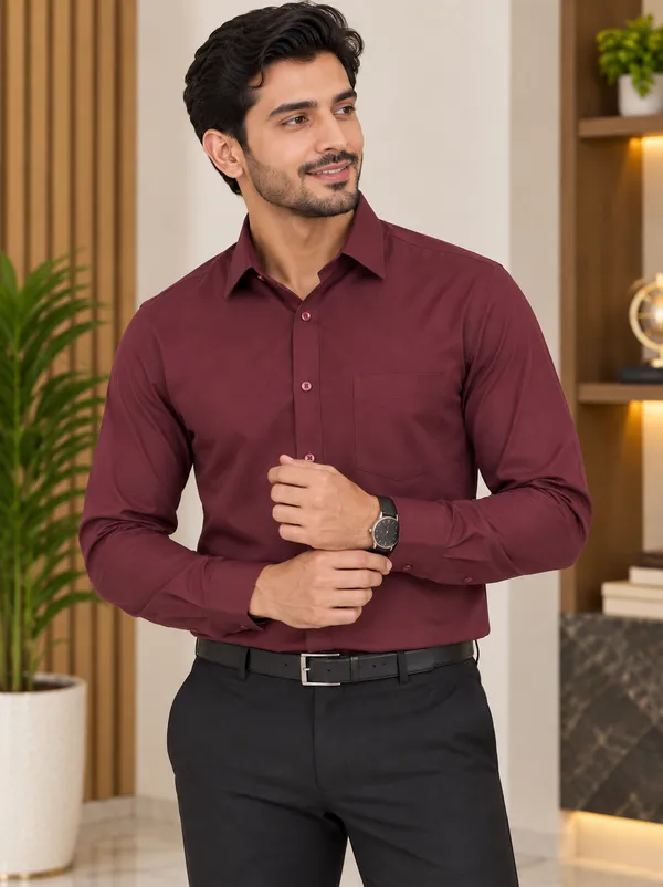 Maroon_Solid_Formal_Shirt_for_Men