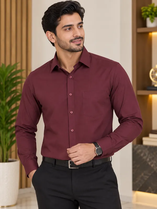 Maroon_Solid_Formal_Shirt_for_Men