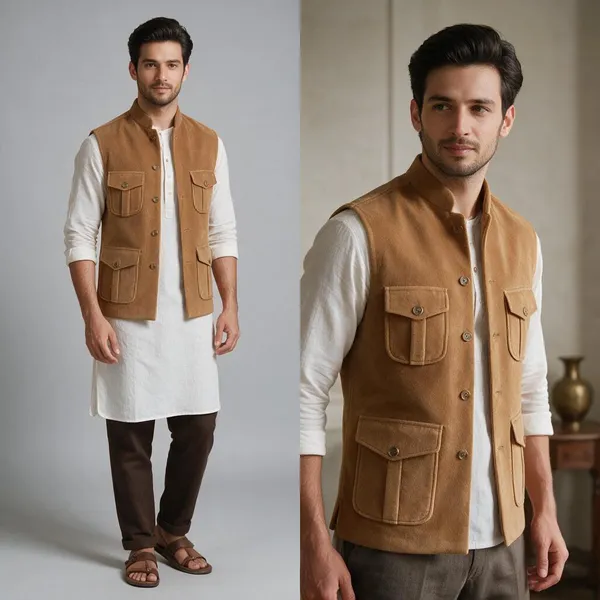 Tan_Textured_Nehru_Waistcoat_for_Men
