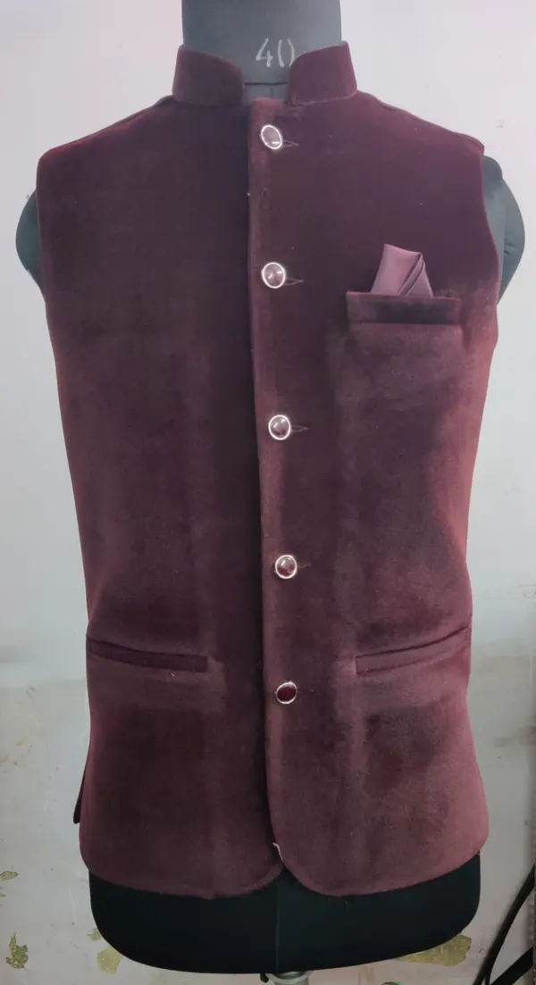 Maroon_Velvet_Nehru_Waistcoat_for_Men