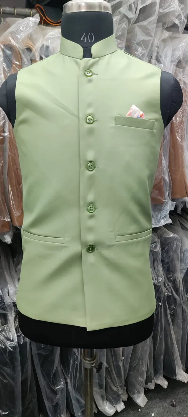 Light_Green_Nehru_Collar_Waistcoat_for_Men
