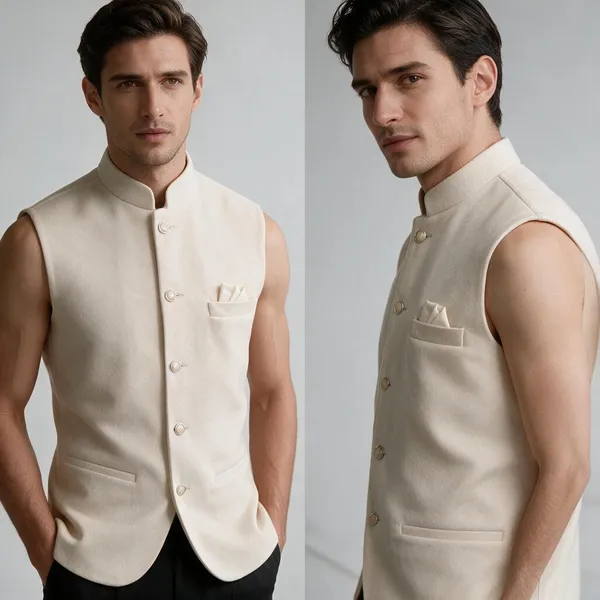 Cream_Band_Collar_Nehru_Jacket_for_Men