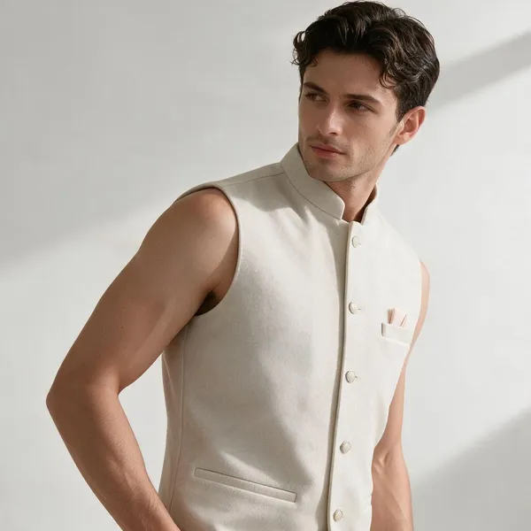 Ivory_Nehru_Style_Waistcoat_for_Men