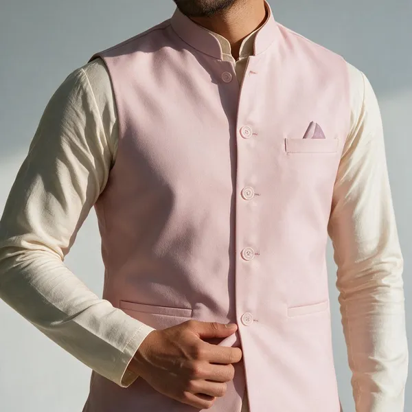 Pink_Band_Collar_Nehru_Jacket_for_Men
