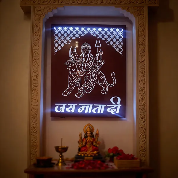 Metal_Devotional_Durga_Jai_Mata_Di_Square_LED_Wall_Sign