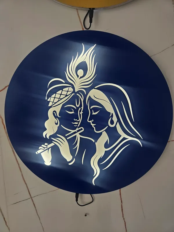 Metal_Devotional_Radha_Krishna_Round_LED_Wall_Light