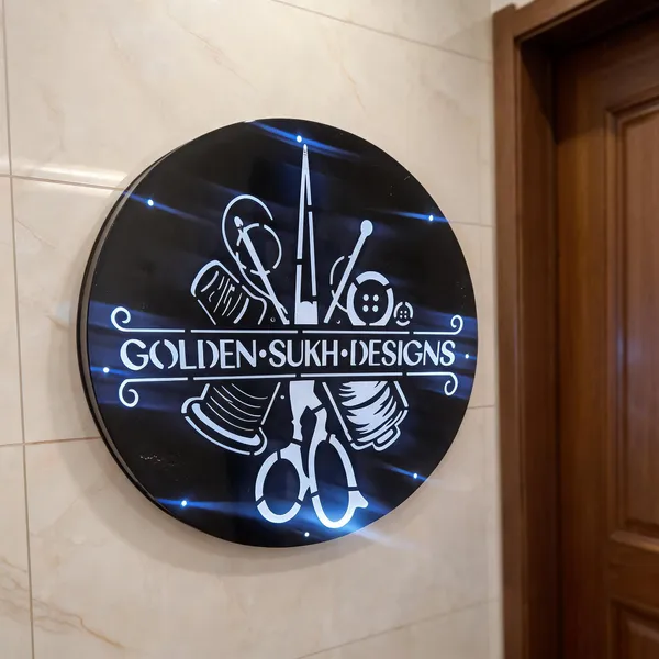 Metal_Round_LED_Sukh_Designs_Sign_Board