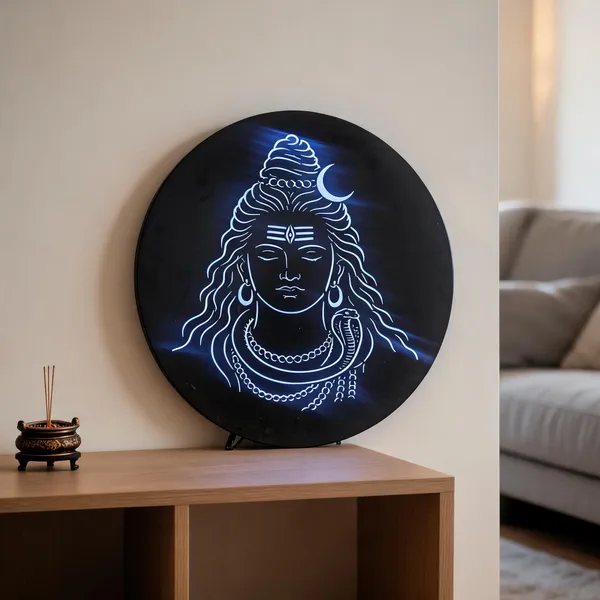 Metal_Devotional_Shiva_Round_LED_Wall_Light