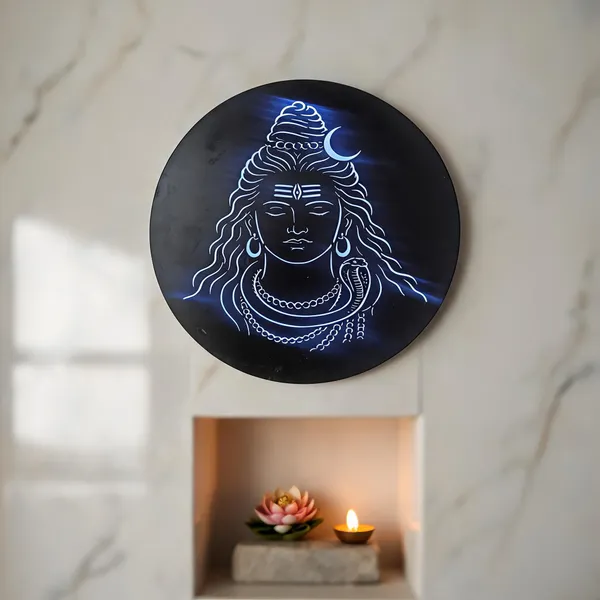Metal_Devotional_Shiva_Round_LED_Wall_Light