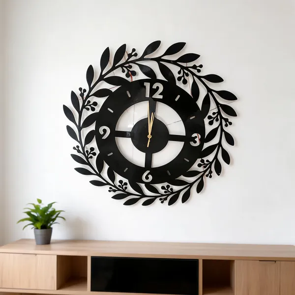 Metal_Decorative_Floral_Leaf_Pattern_Round_Wall_Sign