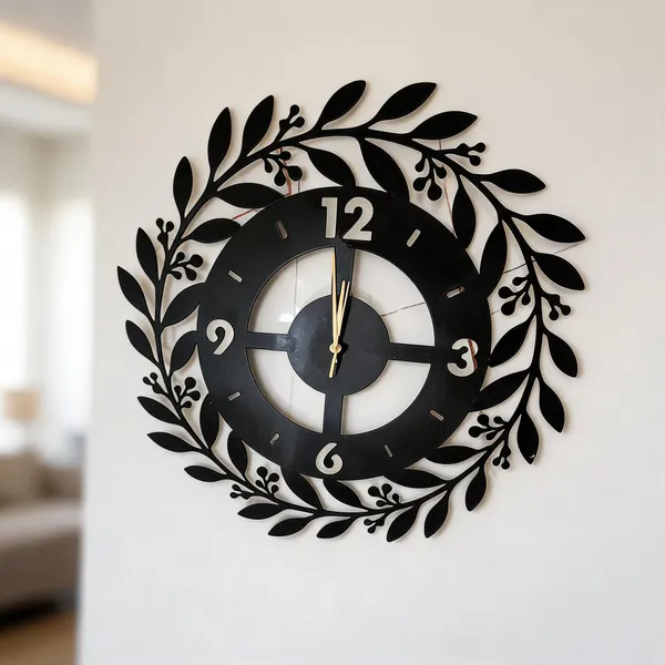 Metal_Decorative_Floral_Leaf_Pattern_Round_Wall_Sign