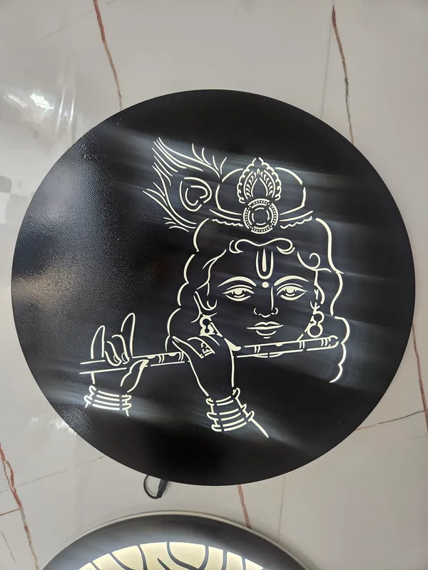 Metal_Round_LED_Shiva_Playing_Flute_Wall_Decor