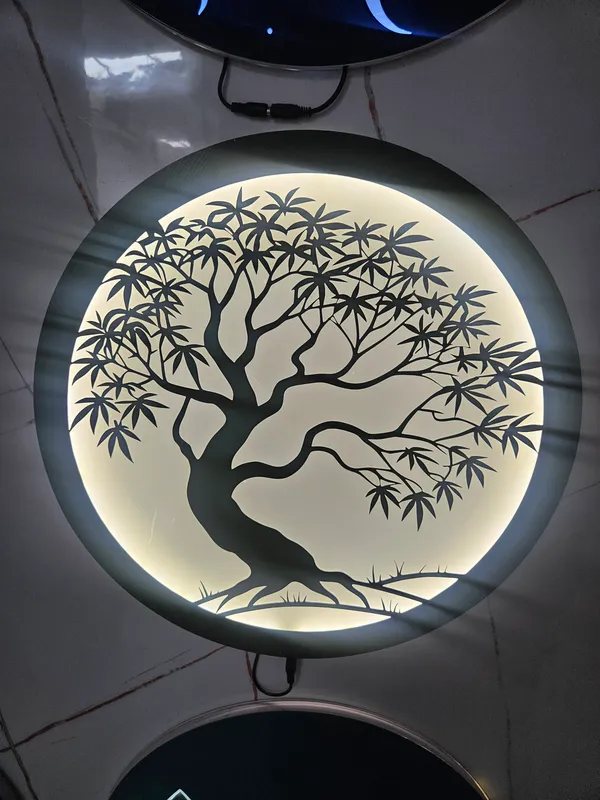 Metal_Modern_Tree_Pattern_Round_LED_Wall_Light