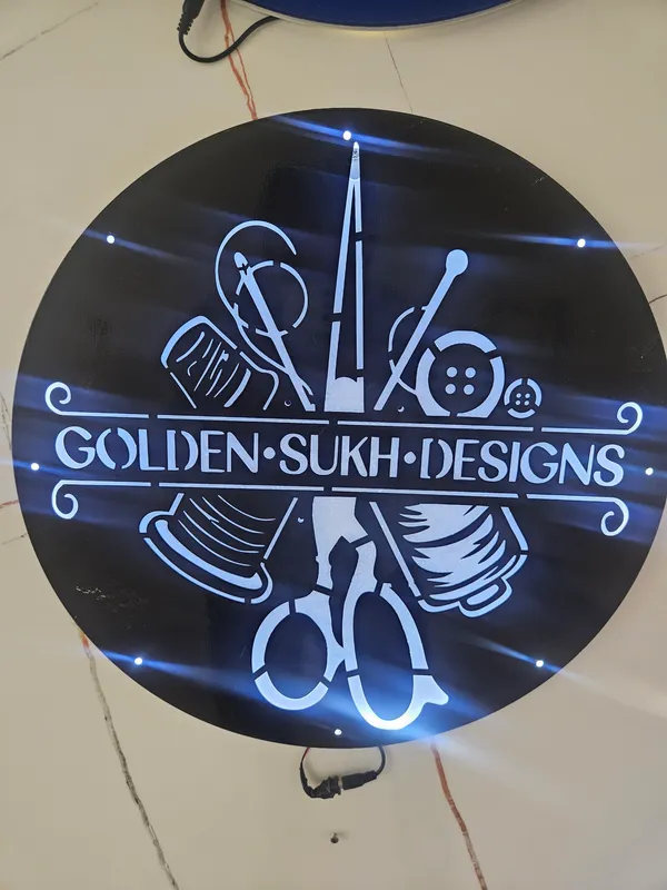 Metal_Round_LED_Sukh_Designs_Sign_Board