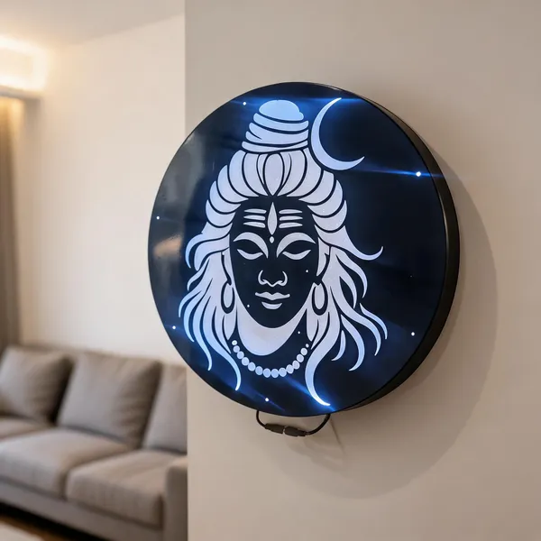 Metal_Devotional_Shiva_Round_LED_Wall_Light