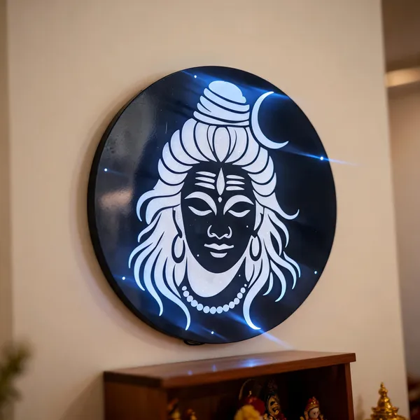 Metal_Devotional_Shiva_Round_LED_Wall_Light