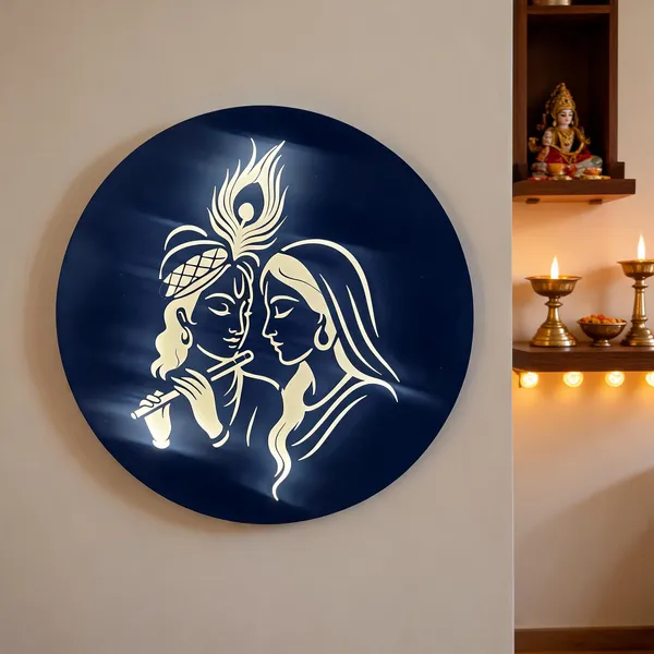 Metal_Devotional_Radha_Krishna_Round_LED_Wall_Light