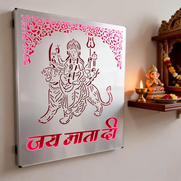 Metal_Devotional_Jai_Mata_Di_Square_LED_Wall_Sign