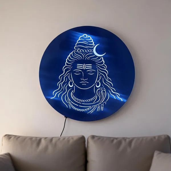 Metal_Devotional_Shiva_Round_LED_Wall_Light